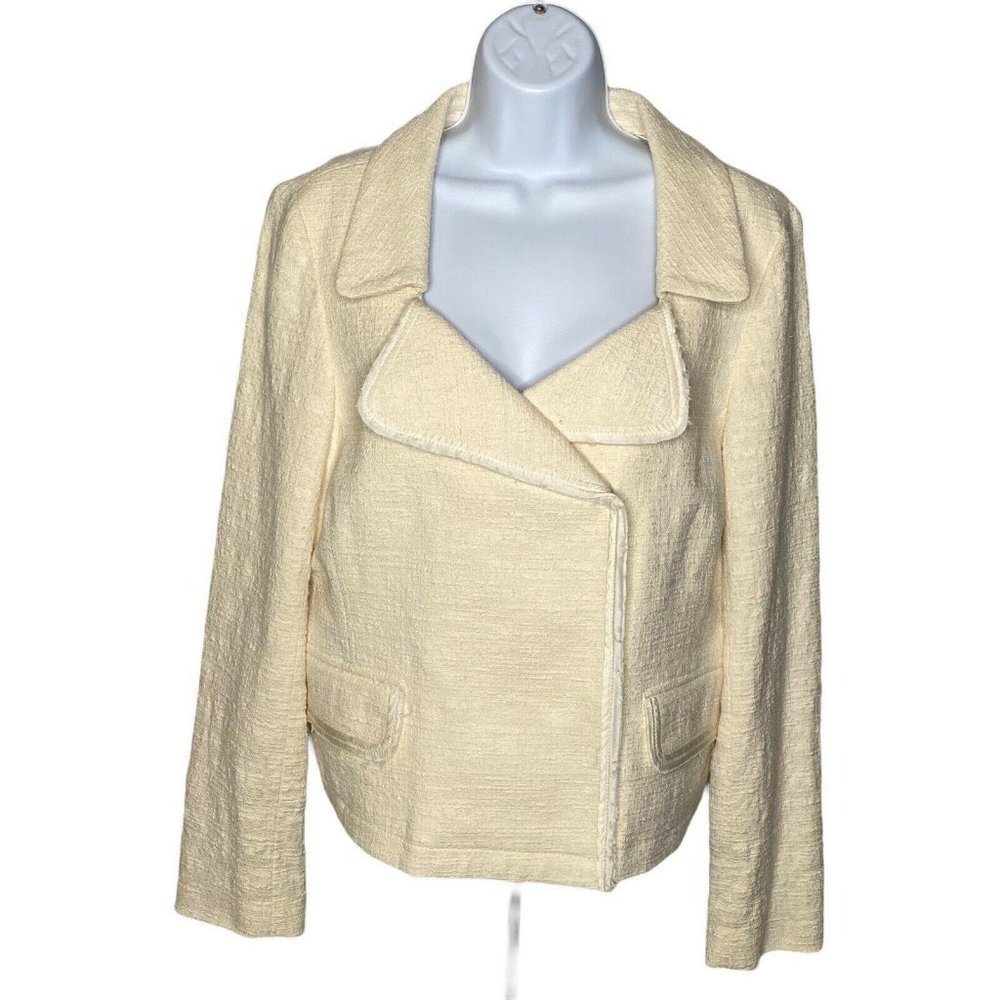 Banana Rebublic Cream Slub Fabric Blazer